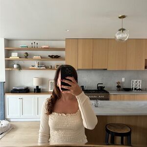 Lisa Says Gah Cream Crop Top